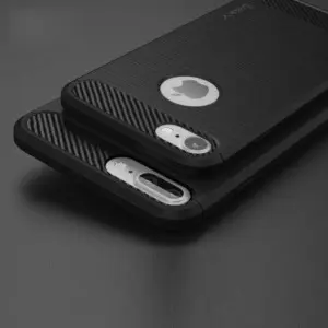 iPhone 8 Plus hoesje brushed carbon fiber