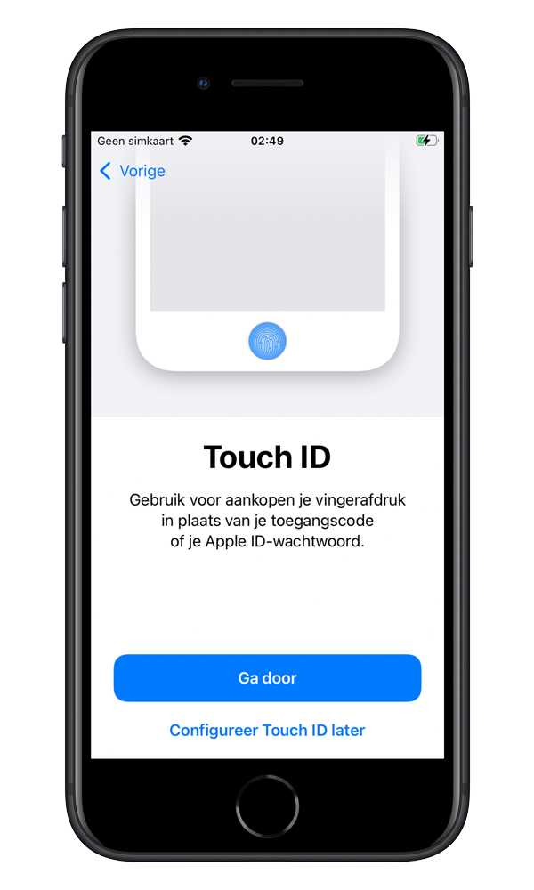 Stap 6 – Touch ID